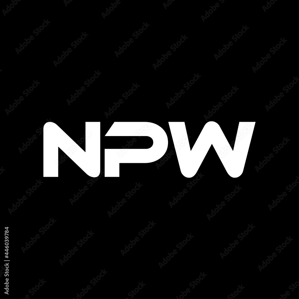 NPW letter logo design with black background in illustrator, vector logo modern alphabet font overlap style. calligraphy designs for logo, Poster, Invitation, etc. NPW letter logo design with black background in illustrator, vector logo modern alphabet font overlap style. calligraphy designs for logo, Poster, Invitation, etc.