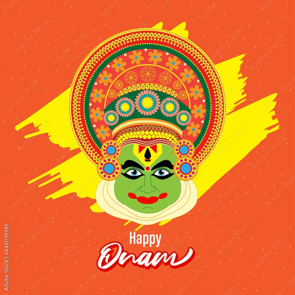 VECTOR ILLUSTRATION OF OFFER BANNER , GREETING FOR INDIAN FESTIVAL ONAM MEANS ONAM. FESTIVE BACKGROUND CONCEPT