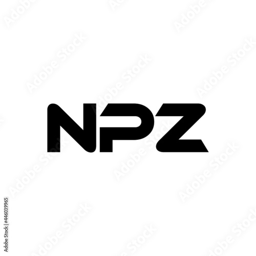 NPZ letter logo design with white background in illustrator, vector logo modern alphabet font overlap style. calligraphy designs for logo, Poster, Invitation, etc.