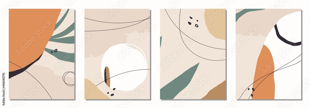 Set of vertical abstract backgrounds or card templates in modern colors, in popular art style Set of vertical abstract backgrounds or card templates in modern colors, in popular art style