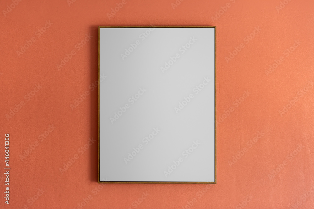 Blank picture frame hanging on a wall Blank picture frame hanging on a wall
