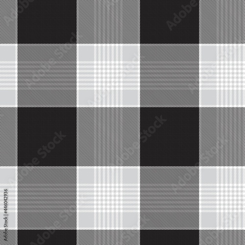 Black and White Asymmetric Plaid textured Seamless Pattern