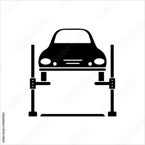 Vehicle Lifting Platform Icon, Vehicle Lifting Platform Used For Repair, Service, Washing