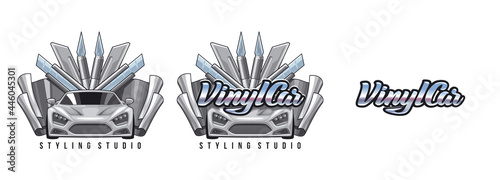 Illustration for vinyl studio emblem 