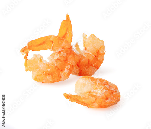 dried shrimp isolated on a white background