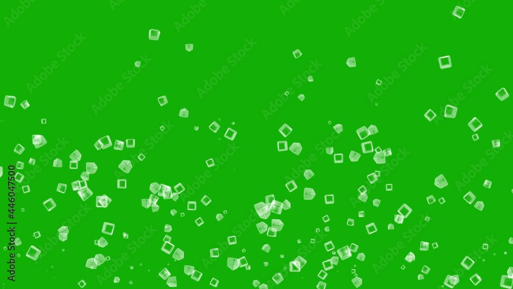 Flying transparent cubes motion graphics with green screen background Flying transparent cubes motion graphics with green screen background