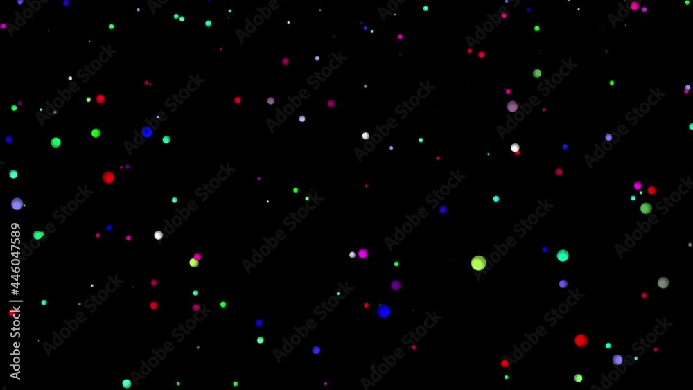 Falling and bouncing colour balls with night background Falling and bouncing colour balls with night background