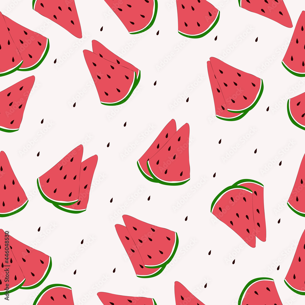 Seamless pattern with watermelon. Half watermelon pattern. Seamless pattern with watermelon. Half watermelon pattern.