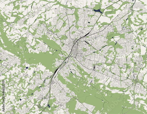map of the city of Bielefeld  Germany
