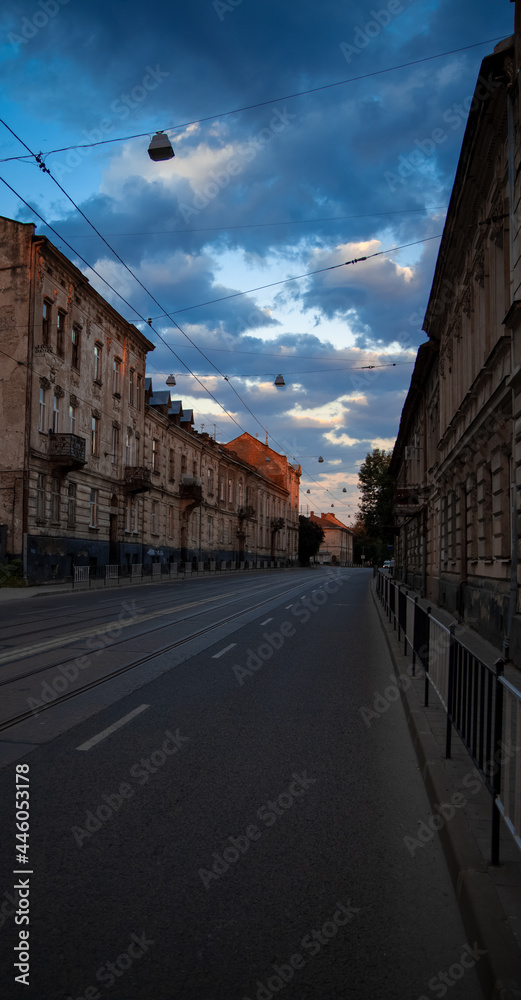 vertical picture ordinary street car road in morning time silent outdoor environment