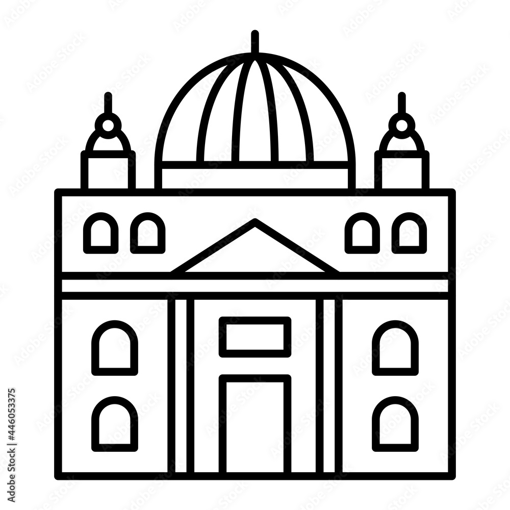 Vector Vaticano Outline Icon Design