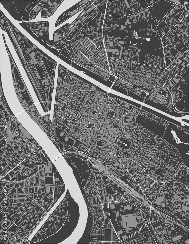 Obraz premium map of the city of Mannheim, Germany