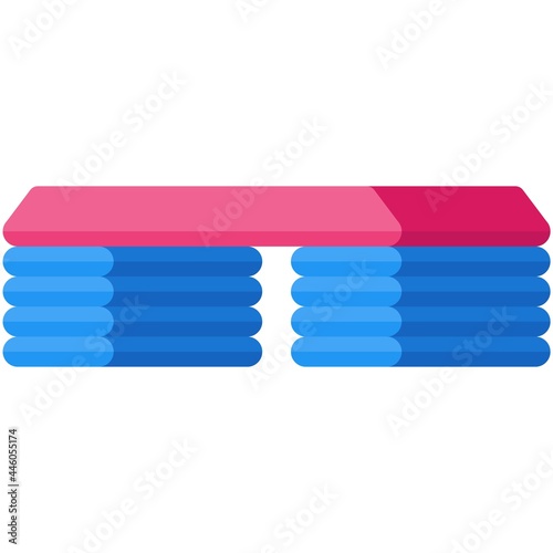 Training step platform fitness, sport equipment vector illustration