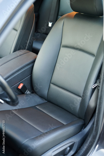 Clean leather driver car seat © PixieMe