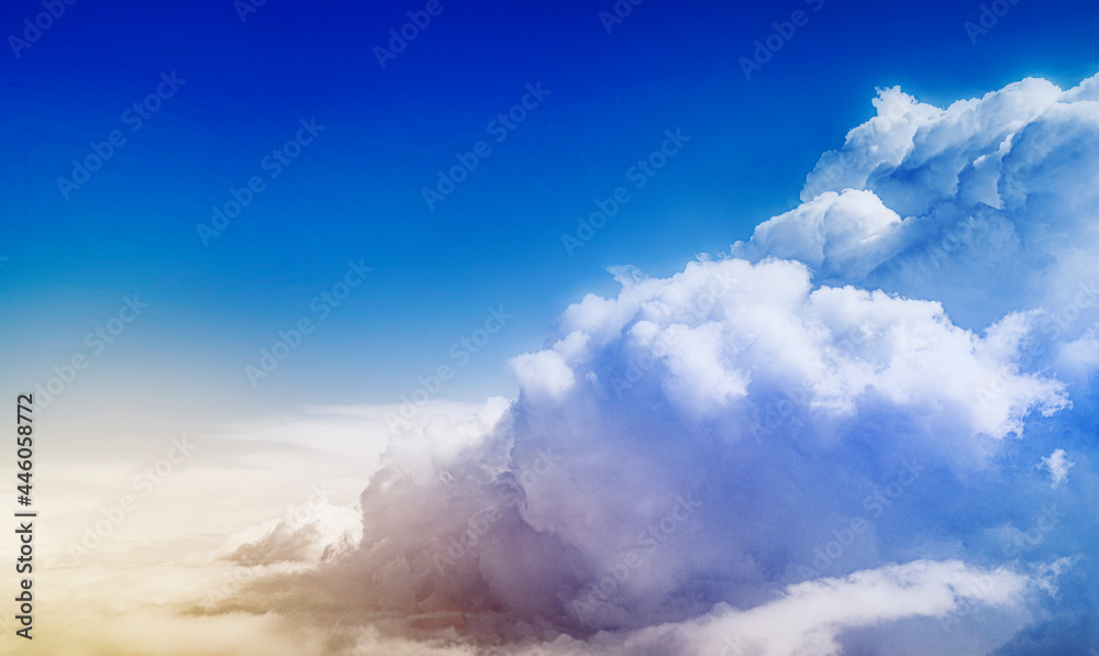 Fototapeta premium blue sky with clouds from above