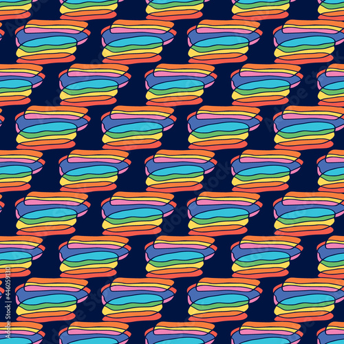Rainbow seamless pattern. Multicolored background. Repeating pattern for textile design