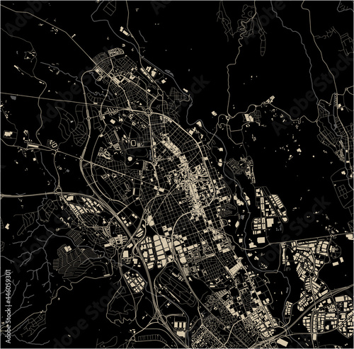 map of the city of Sabadell, Spain