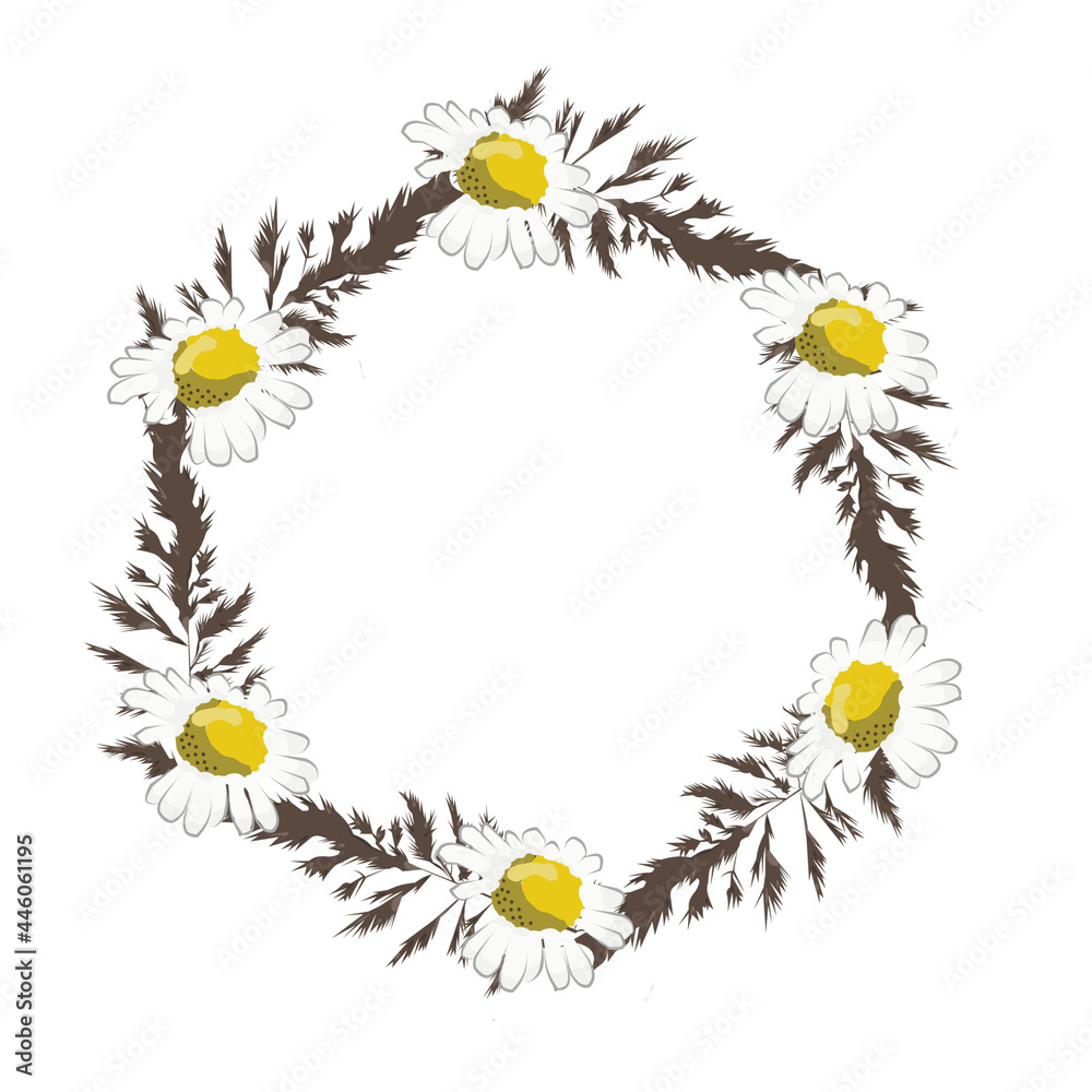 Fototapeta premium A colored wreath of ears and bluegrass.
