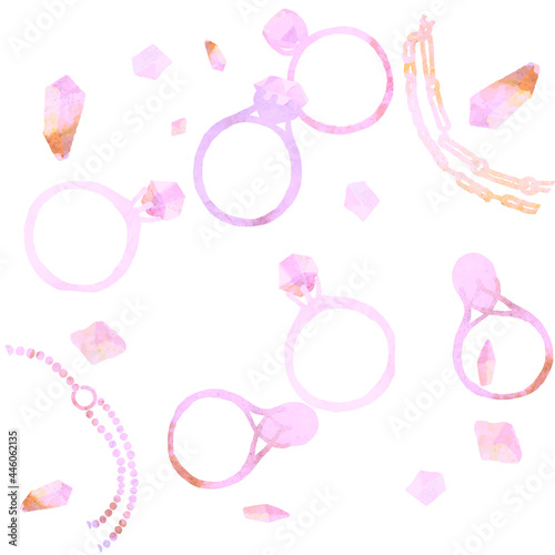 水彩ジュエリーの背景ベクターイラスト