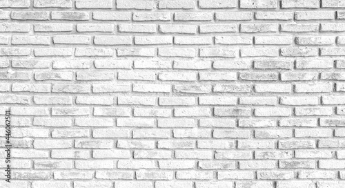 Texture of old white brick wall for vintage style background
