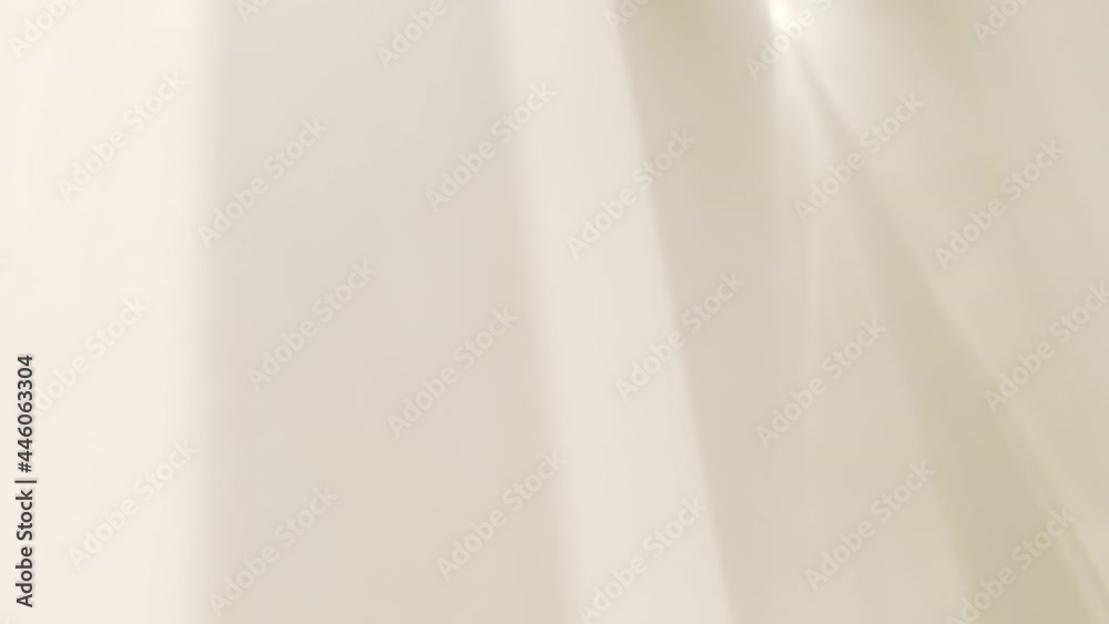 The light from the glass shines on the wall, the shadow rays of light reflections moving, blurry moving and silates on the white surface.