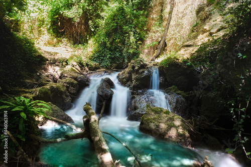 part of the menotre waterfalls in foligno umbria