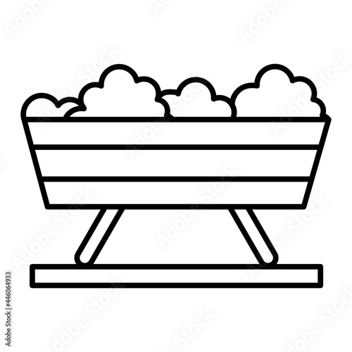 Vector Trough Outline Icon Design