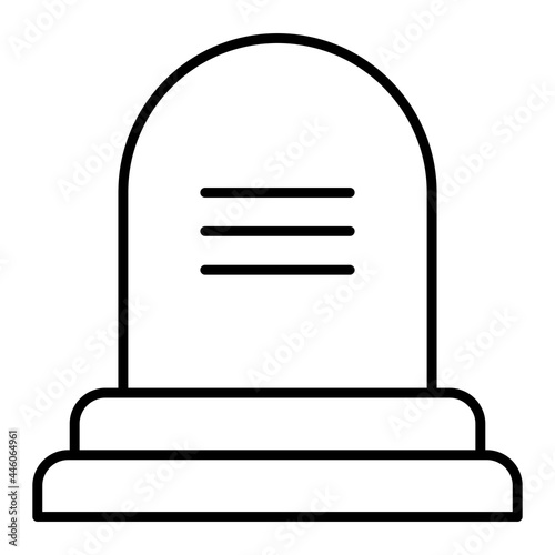 Vector Grave Outline Icon Design