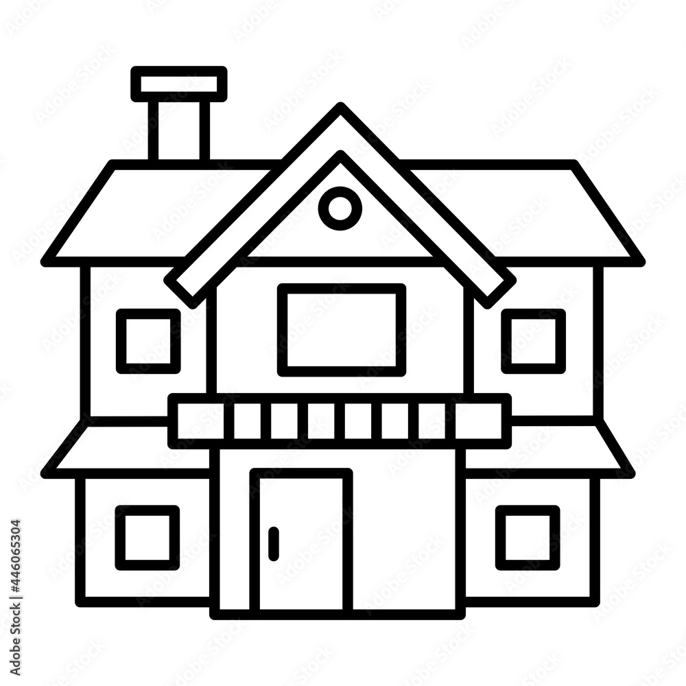Vector House Outline Icon Design Vector House Outline Icon Design