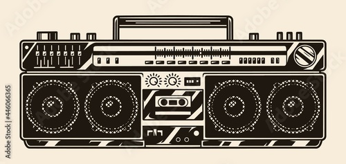 Retro portable tape recorder