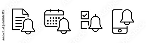 Vector graphic of notification icon collection