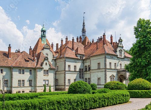 Hunting castle of Count Schonborn in Carpaty Transcarpation, Ukraine.