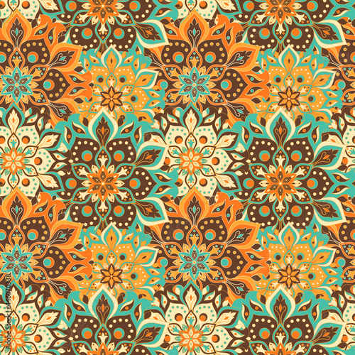 Floral Mandala Seamless Pattern_8