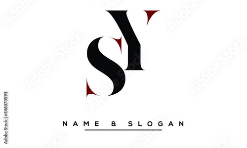 SY,  YS,  S,  Y  Abstract Letters Logo Monogram