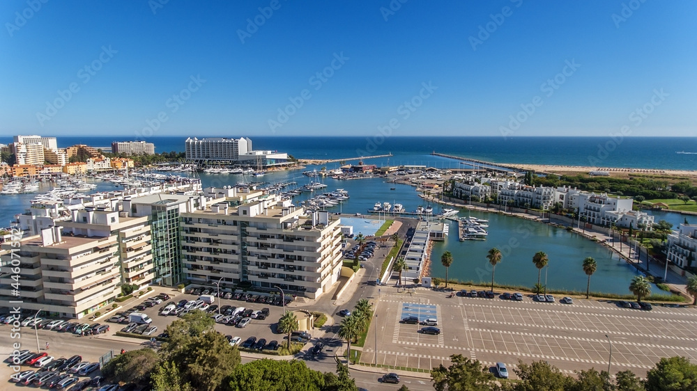 Aerial View Bay Marina With Luxury Yachts Vilamoura Algarve 4