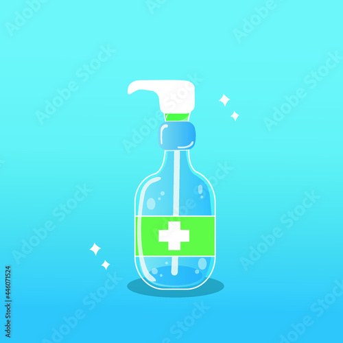 cool hand sanitizer vector. vector can be used as a design asset or as a warning to always maintain cleanliness in the covid-19 virus pandemic