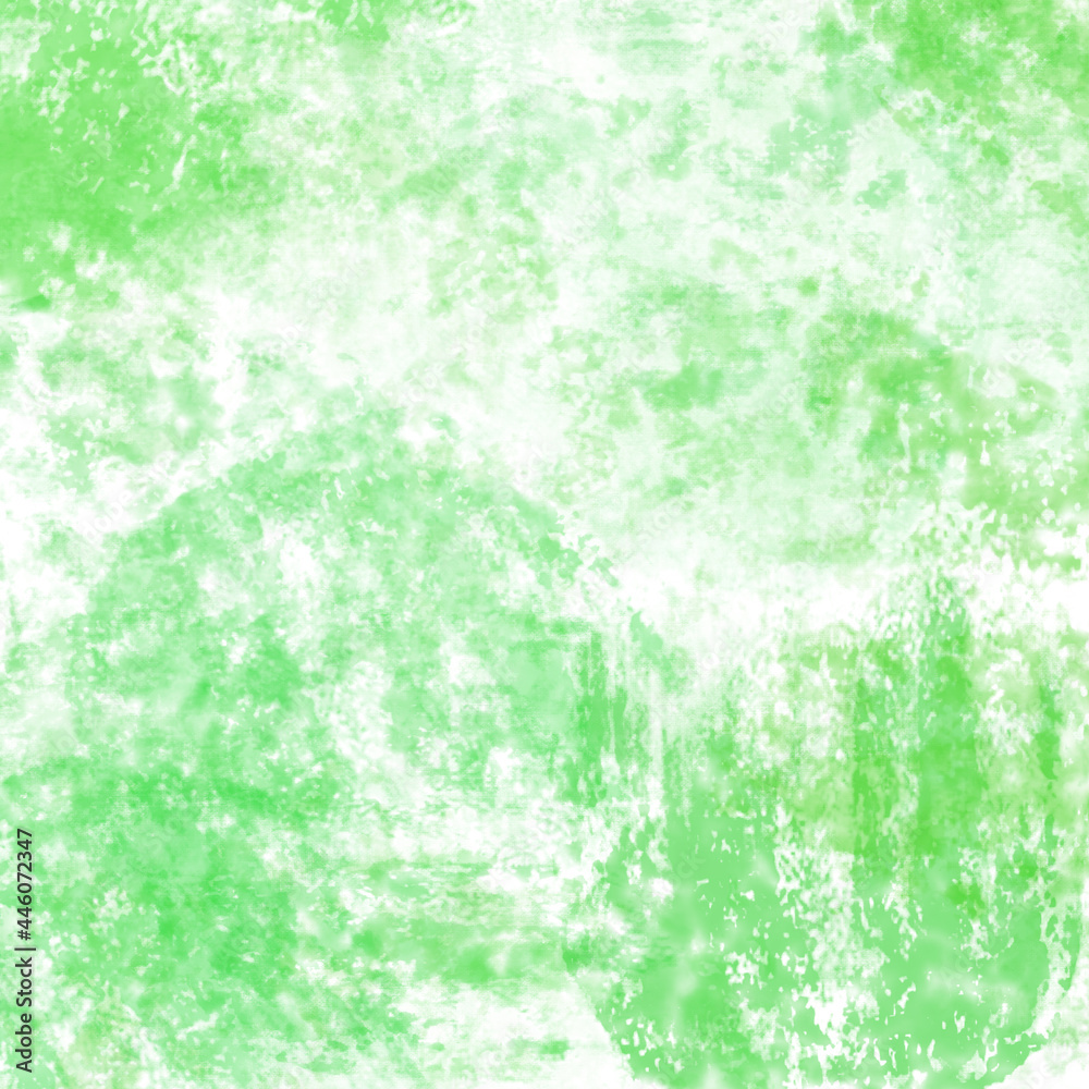 グリーンの水彩絵具風テクスチャ　背景素材