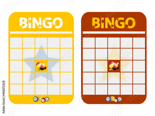Blank bingo summer cards cut out