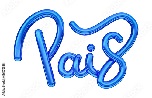 Portuguese 3d name for marketing composition in Brazil. The name Pais means Father. 3d illustration