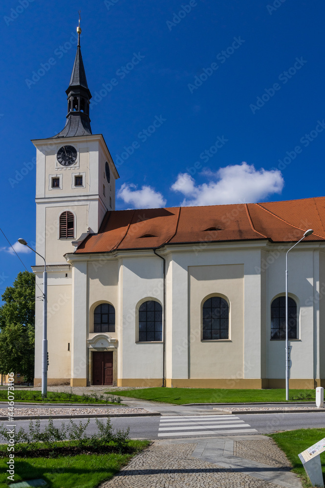 Baroque church of saint Mary Magdalene in Lazne Bohdanec, Pardubice, Czechia