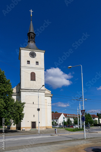 Fotografia, Obraz Baroque church of saint Mary Magdalene in Lazne Bohdanec, Pardubice, Czechia