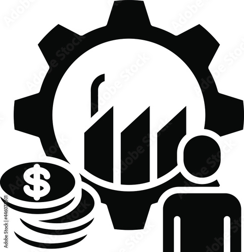 financial, physical and intellectual resources, Key resources icon, vector illustration