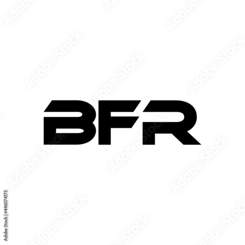 BFR letter logo design with white background in illustrator, vector logo modern alphabet font overlap style. calligraphy designs for logo, Poster, Invitation, etc. photo