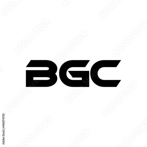 BGC letter logo design with white background in illustrator, vector logo modern alphabet font overlap style. calligraphy designs for logo, Poster, Invitation, etc.