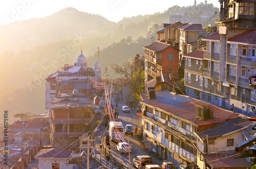 shimla city mountain and sunshine 