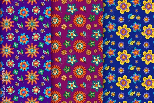 Hand Drawn Groovy Floral Pattern Collection_2