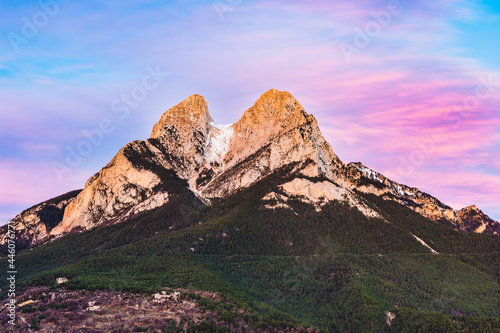Pedraforca Mountain at dawn