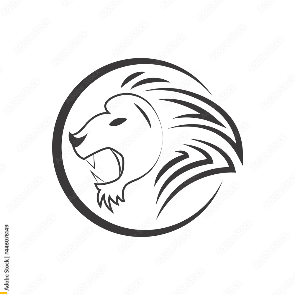 Lion Line Art vector Template Lion Line Art vector Template