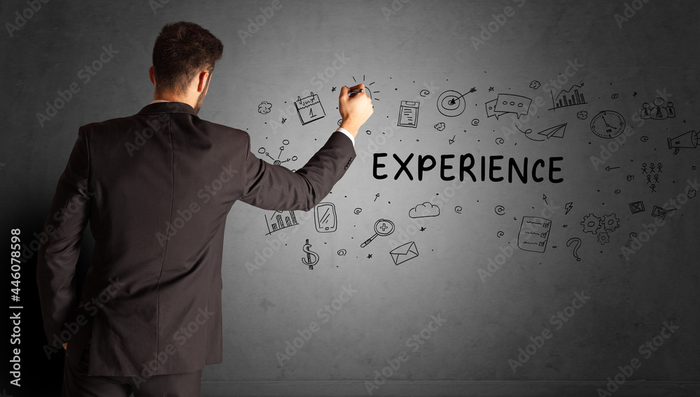 businessman drawing a creative idea sketch businessman drawing a creative idea sketch