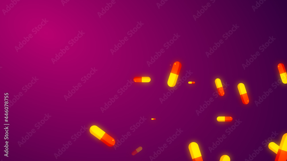 Drug prescription for pills medicine capsule pattern background. Abstract healthcare technology and science medical concept.